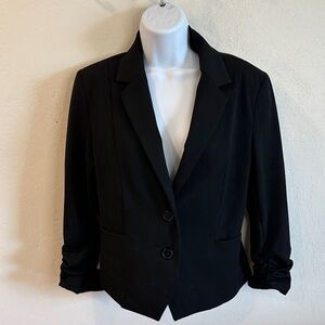 Express black blazer size 10, 2 button front, cinched sleeves